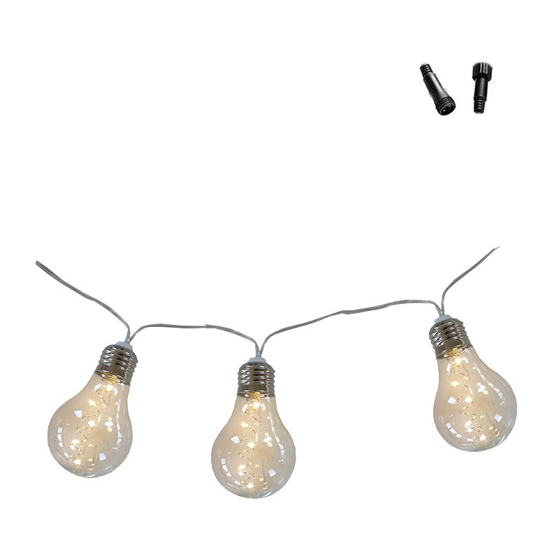 10 led light plastic bulb extendable wire in/outdoor use 5m