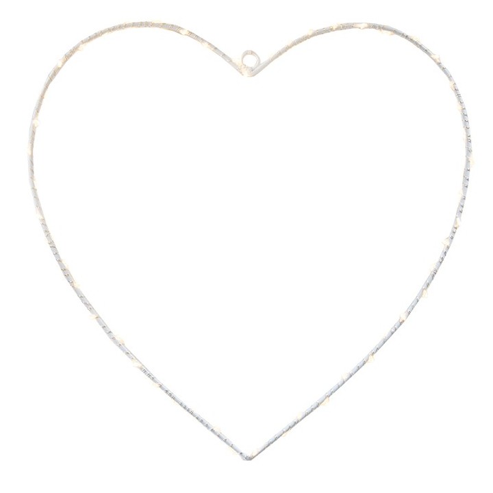 Heart of 50 leds with battery suitable for outdoor use h50 cm