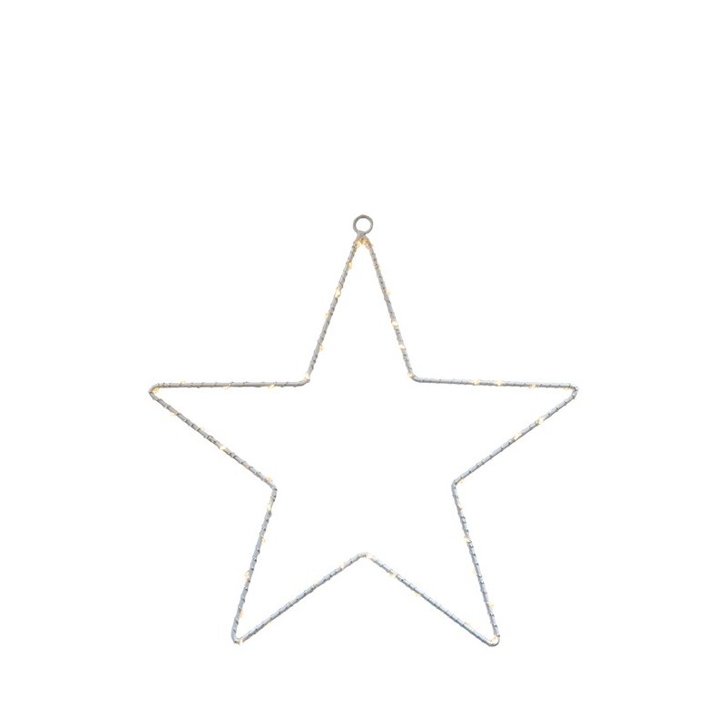 Star with 50 led with battery suitable for outdoor use h20 cm