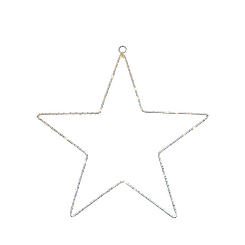 Star with 50 led with battery suitable for outdoor use h30 cm