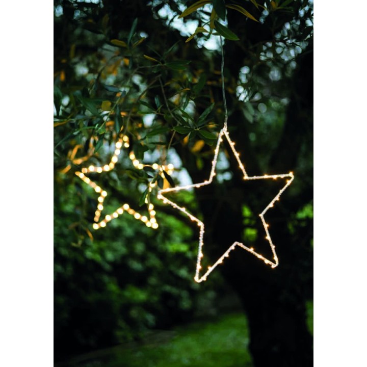 Etoile avec 50 led et batterie indiquee pour l'usage exterieur h50cm