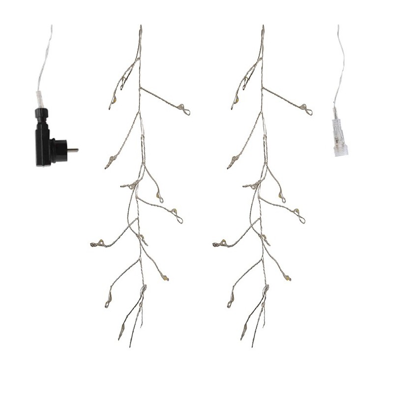 Cascata(2fili)600led corrente int/est prolungabile 6 m