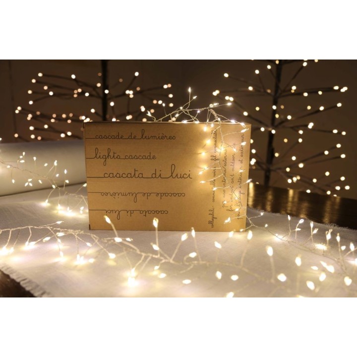 Extension cable for waterfall led light with 2 jacks in/outdoor use 3 m