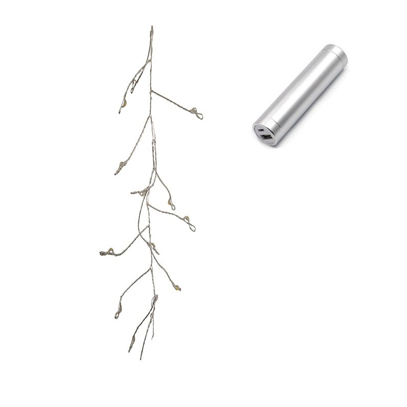 Cascata di 300 led con power bank 3 m