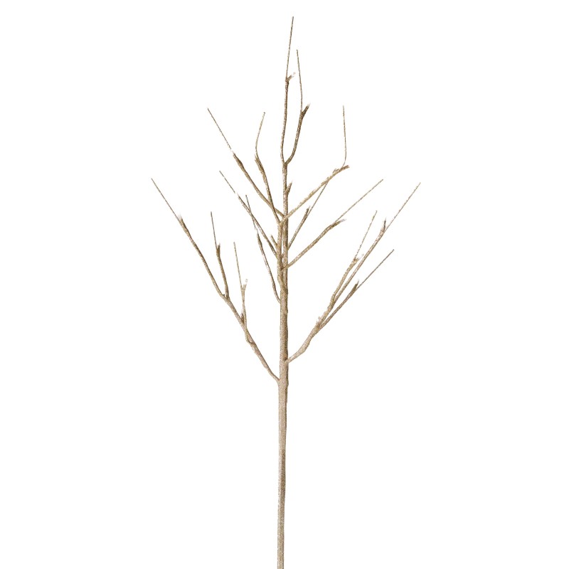 Branche pailletee a batterie coul. champagne h100 cm