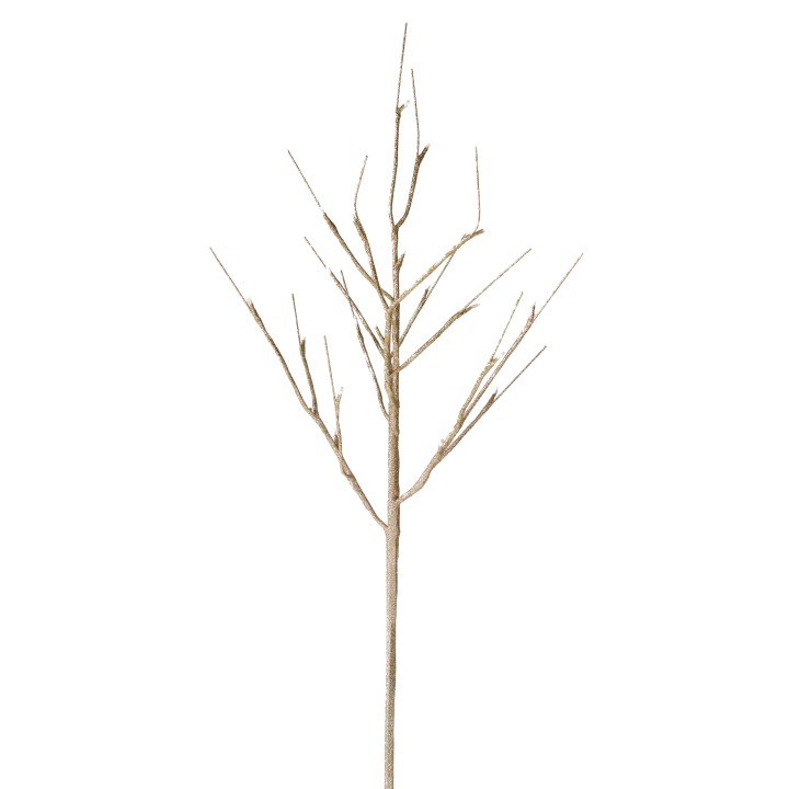 Branche pailletee a batterie coul. champagne h100 cm