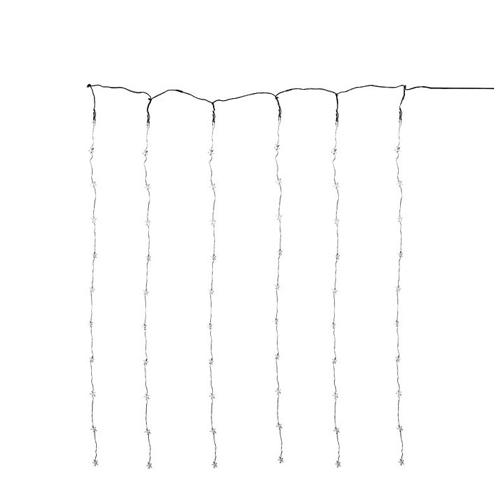 Tenda 6 fili stelle led corrente 75 x 78 cm