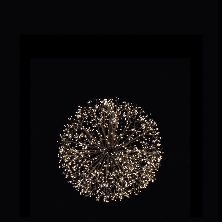 Black led hanging ball 576 lights d 40 cm