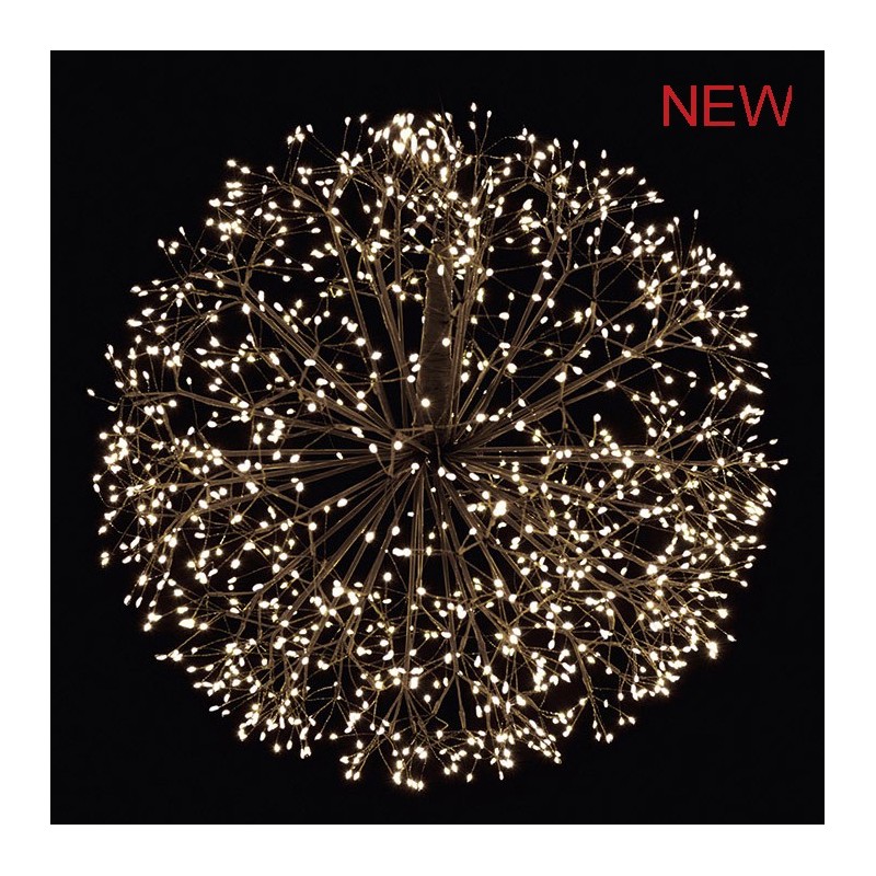 Palla nera led da appendere 3750 luci d100 cm