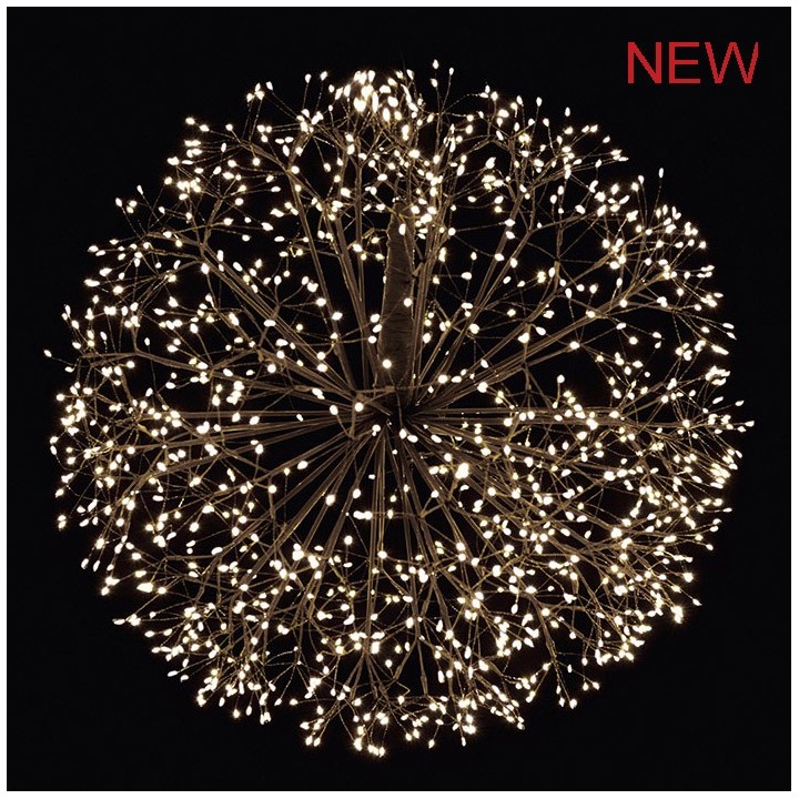 Palla nera led da appendere 3750 luci d100 cm