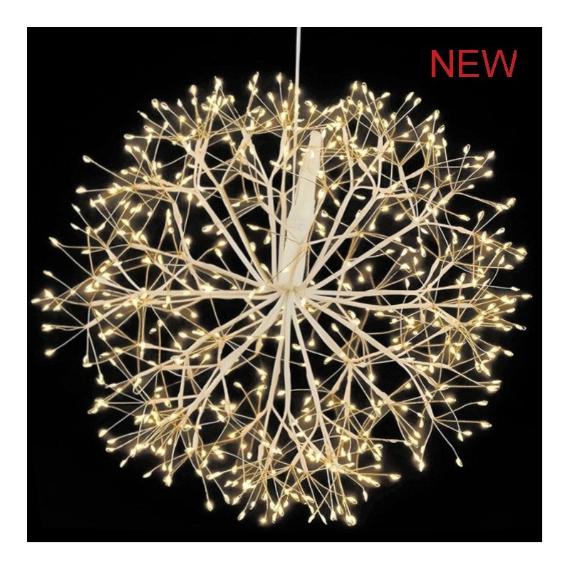 Palla bianca led da appendere 3750 luci d100 cm