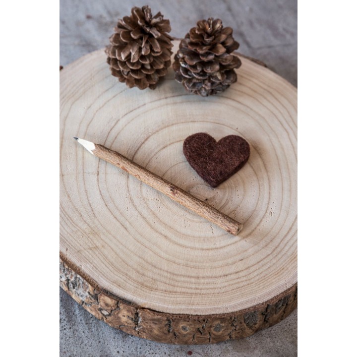 5 pack of pencils with natural bark 18 cm