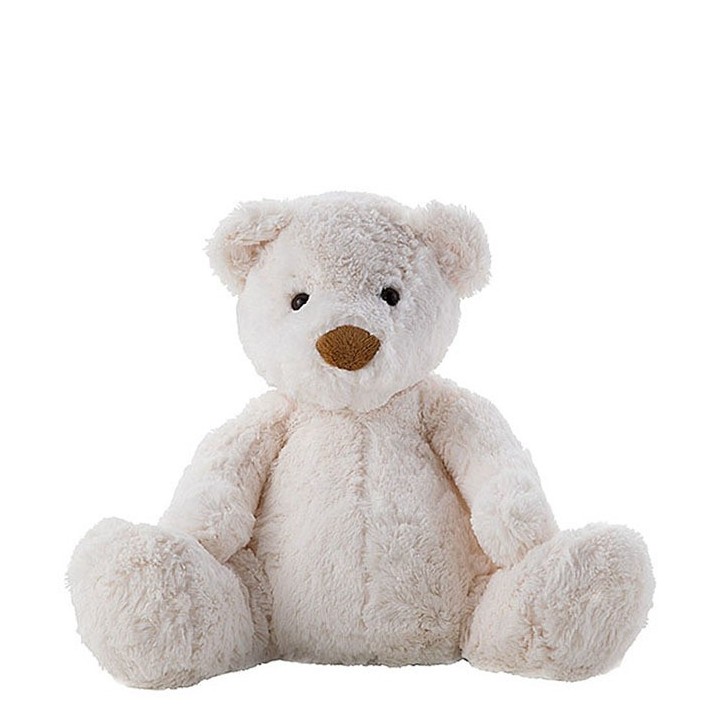 Seated white bear h28 cm