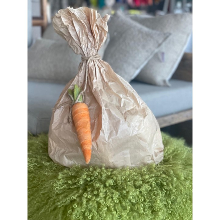 Felt orange carrot h20cm