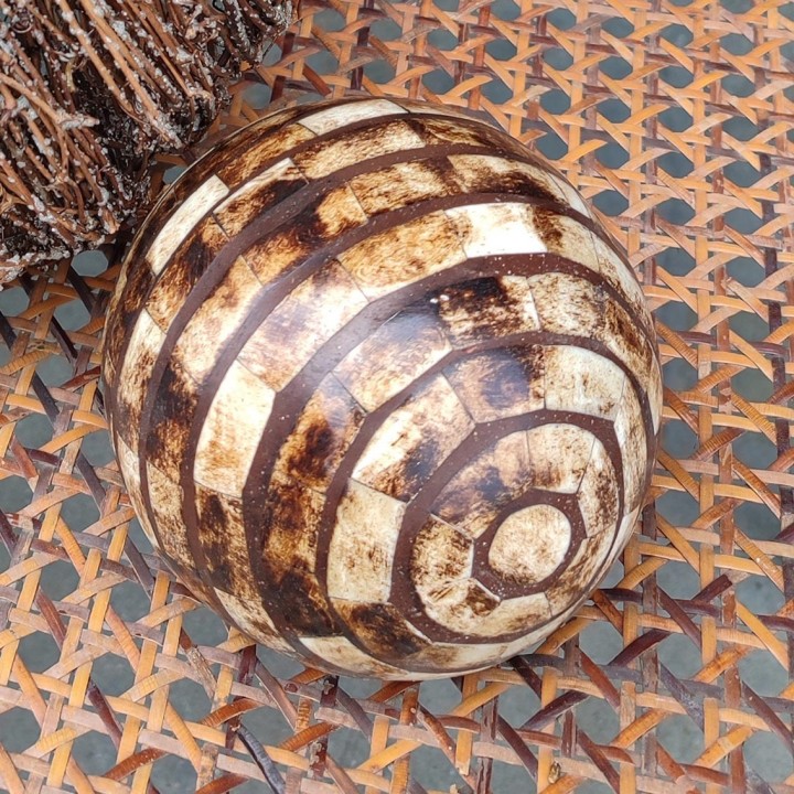 Palla tasselli marrone d12 cm