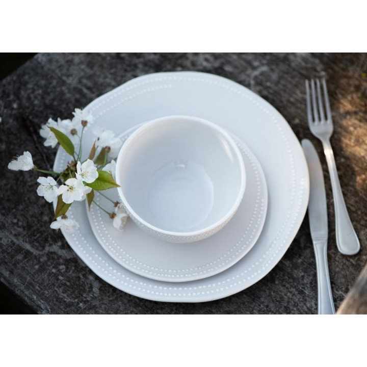 Set de 24 couverts en acier inox manche plat satine