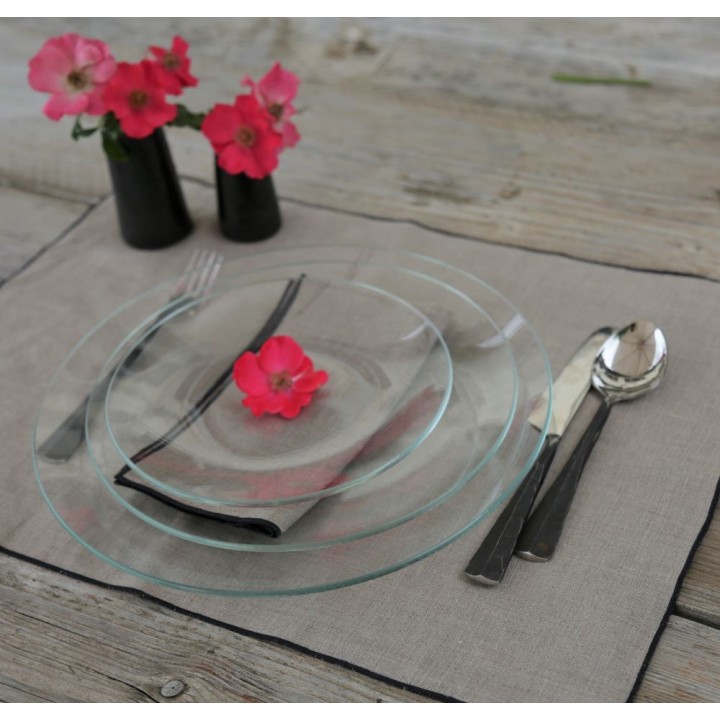 Set of 6 cutlery burnished steel handle