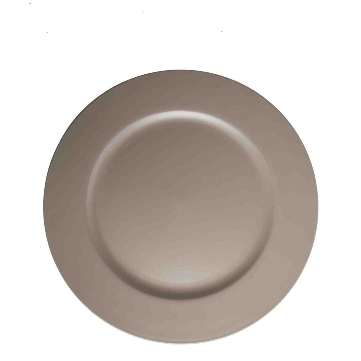 Scratchproof plastic underplate in linen color d33 cm