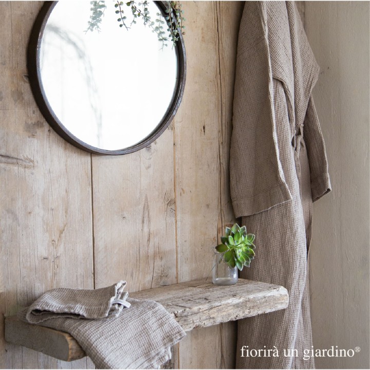 Iron mirror with rope d38 cm