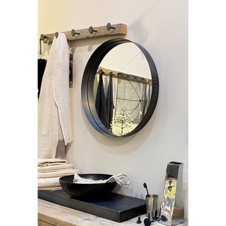 Round steel mirror d61 cm