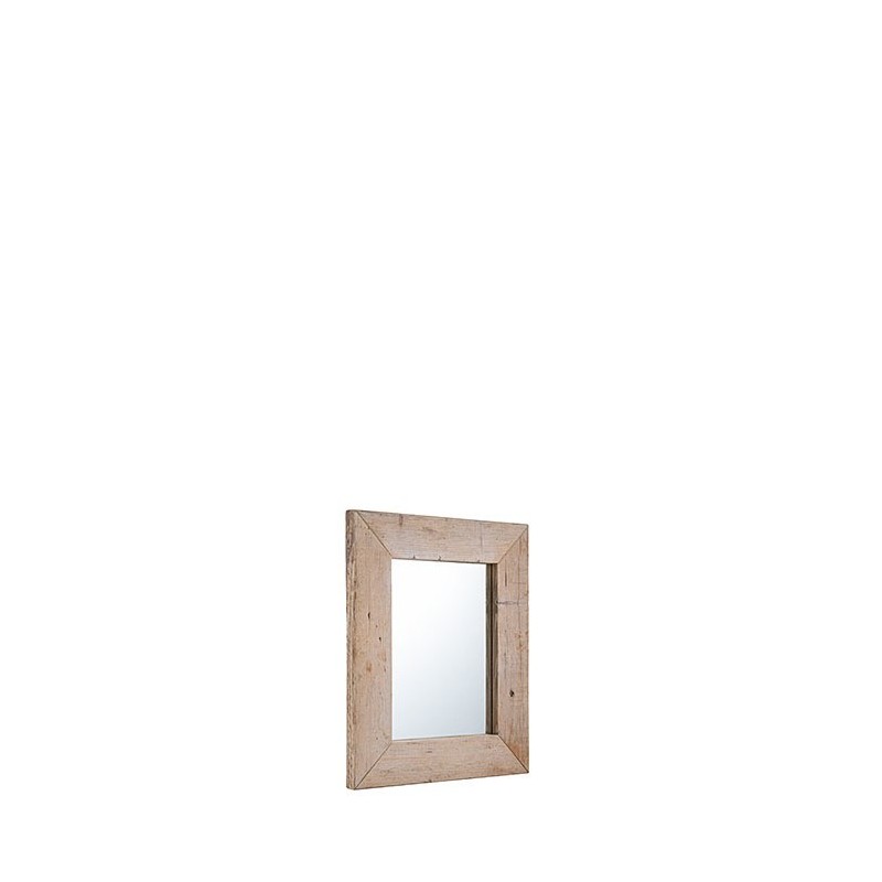 Miroir en bois brut couleur naturel 50 x 60 cm