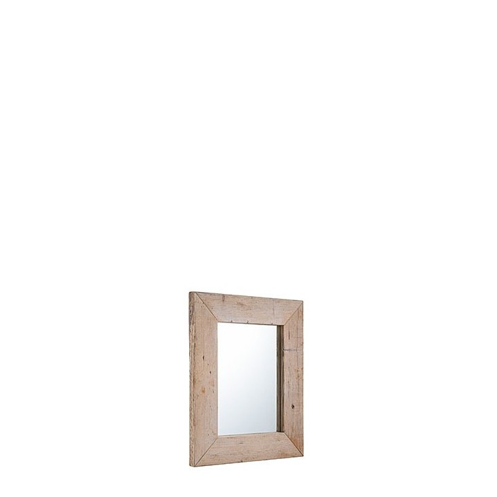 Miroir en bois brut couleur naturel 50 x 60 cm