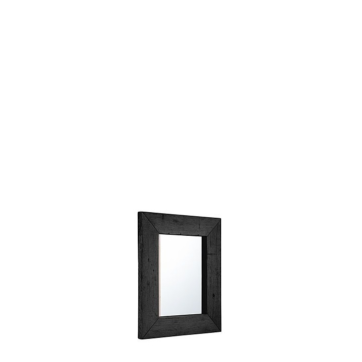Miroir en bois brut noir 50x60 cm