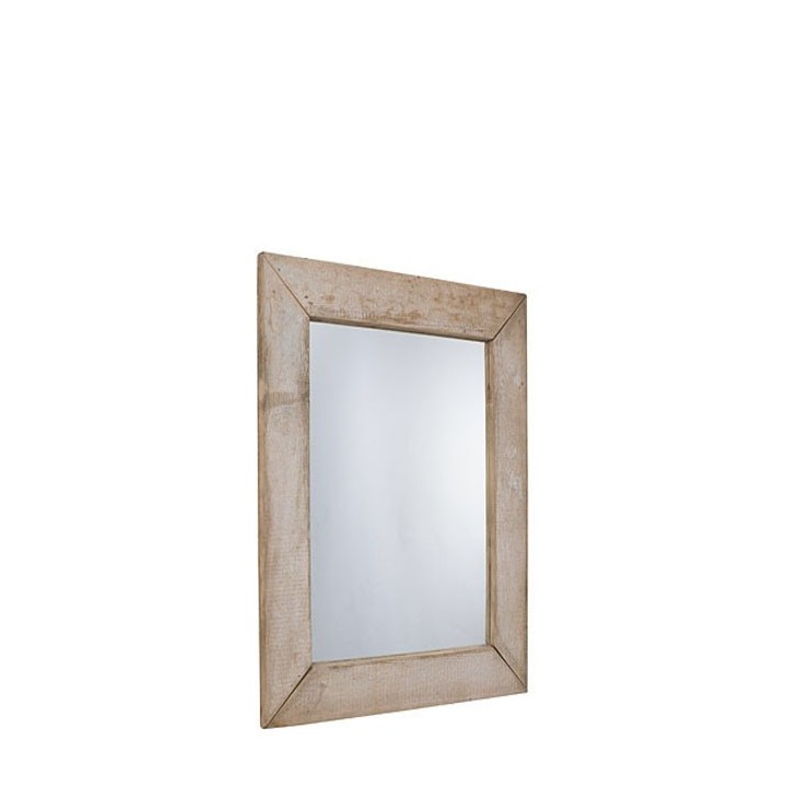 Miroir en bois brut couleur naturel 70 x 120 cm