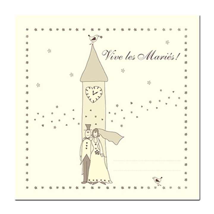 Tavoletta in latta vive les maries 20 x 20 cm