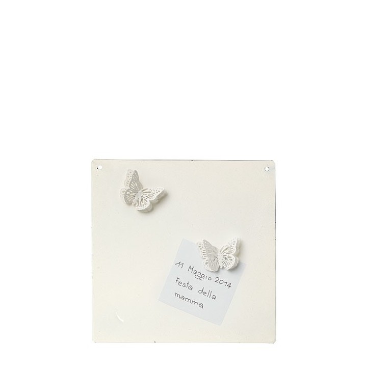 Tin-plated board cream color 20 x 20 cm