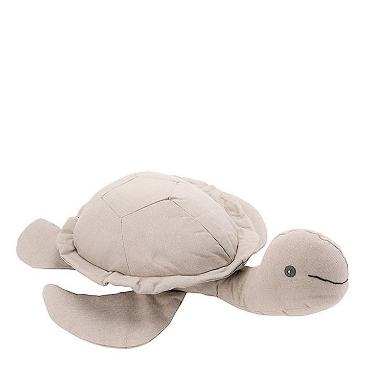 La maxi tortue en tissu couleur lin mesure 55 cm. Également disponible dans la version plus petite (vartar1).