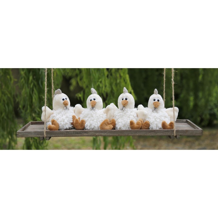 Polletto fermacarte colore bianco h15 cm