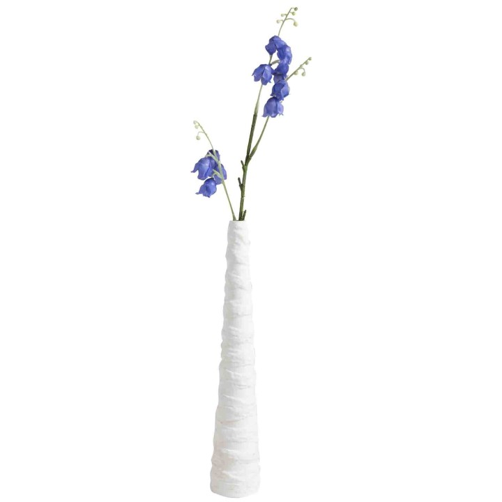 Vase platre blanc pour fleurs h27 cm