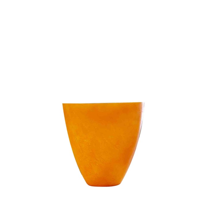 Vaso alto resina arancio d28 h28 cm