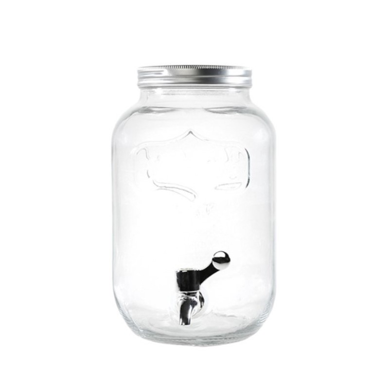 Glass dispenser with tap 4l 16x21 h25 cm