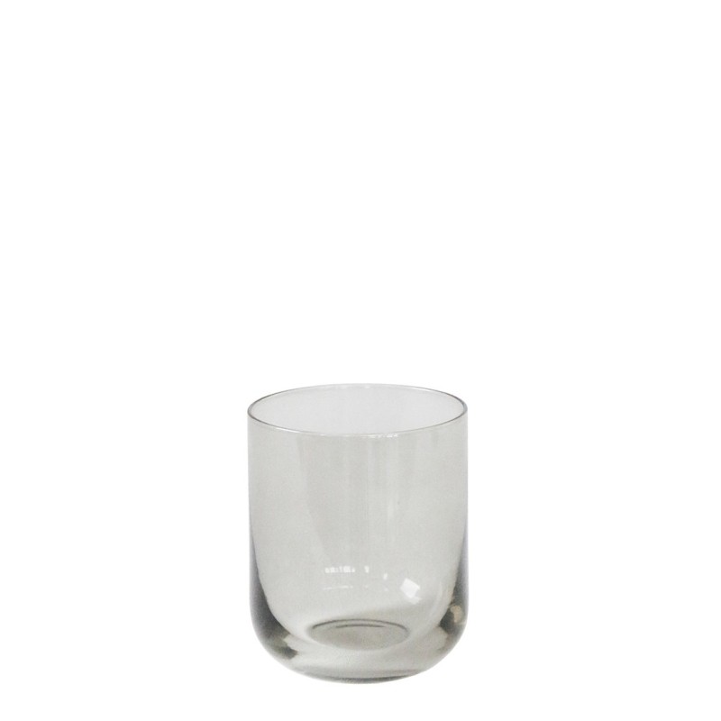 Grey colour glass tumbler d7.5 h9 cm