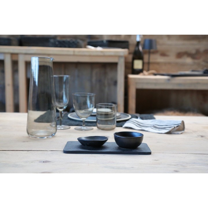 Bicchiere vetro grigio fume' v300 ml d7.5 h9 cm