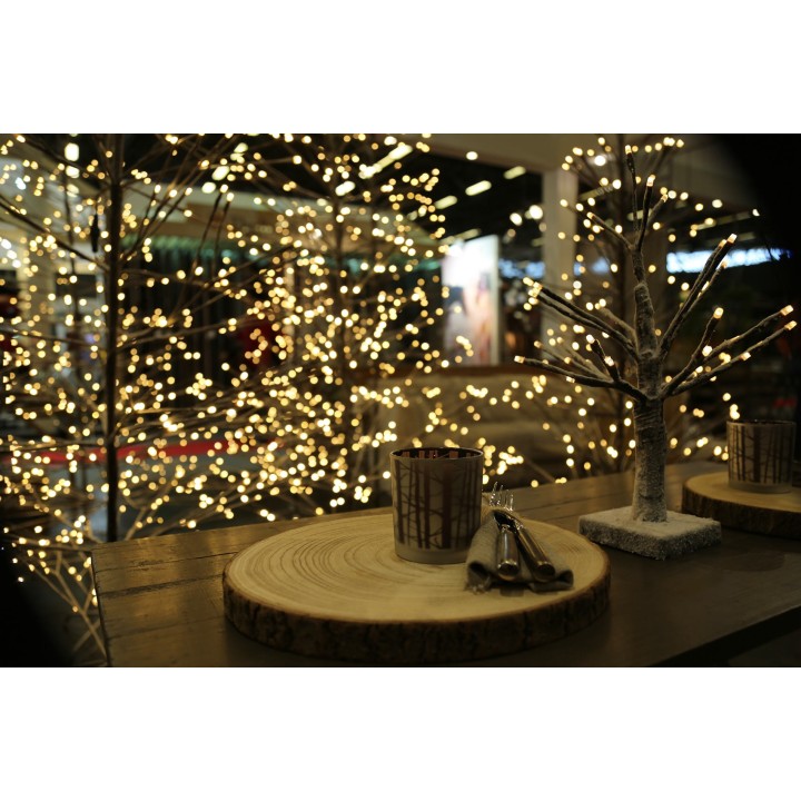 Tealight holder glass branches model d7.5 h8 cm