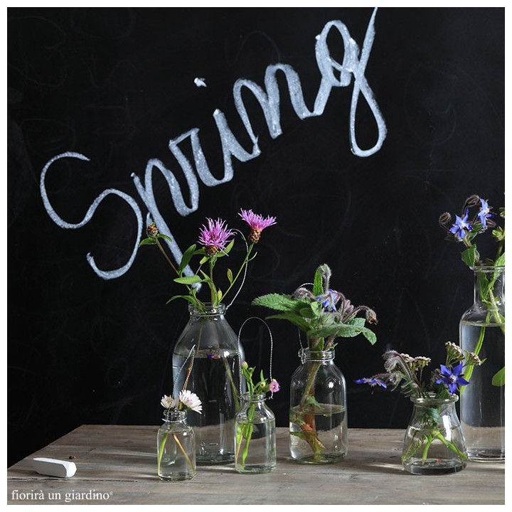 Petite bouteille en verre d5 h10 cm