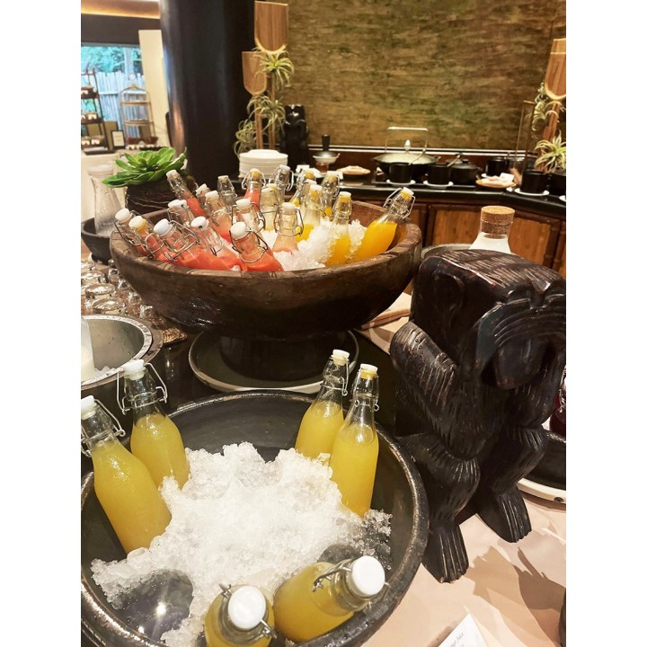 Bouteille en verre avec bouchon hermetique