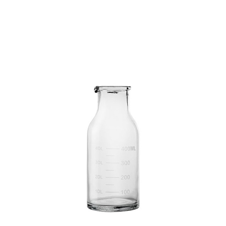 Graduated glass bottle