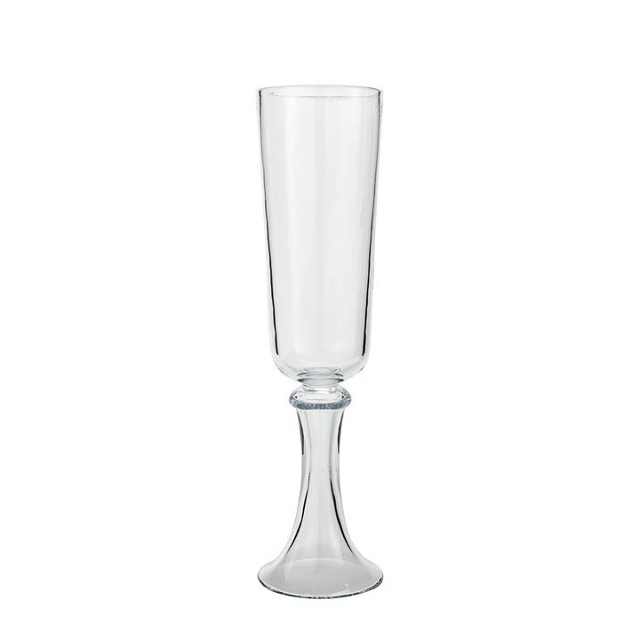 Thick glass vase / candle holder h54 cm