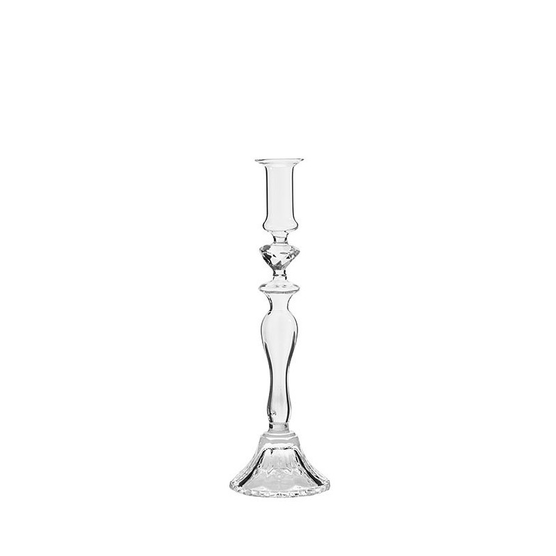 Candle holder transparent glass