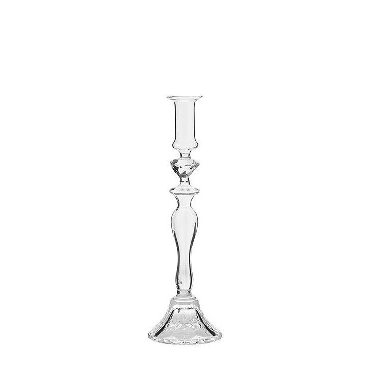 Candle holder transparent glass