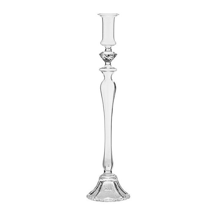Candelabro in vetro 1 candela h40 cm