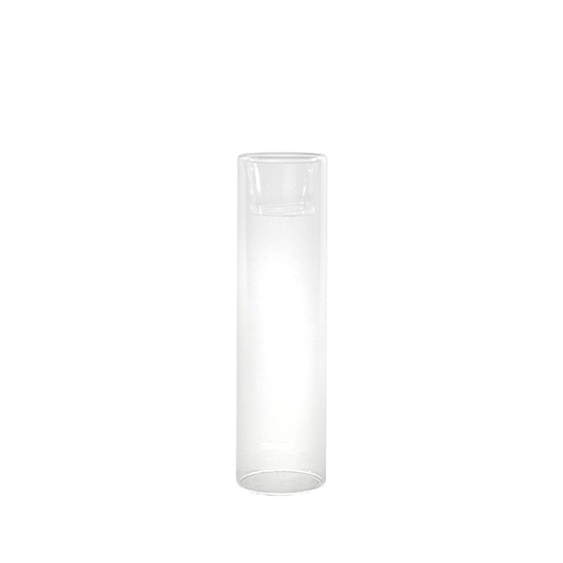 Borolicate glass cylinder vase/tealight holder double use h20 cm