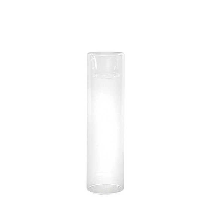 Borolicate glass cylinder vase/tealight holder double use h20 cm