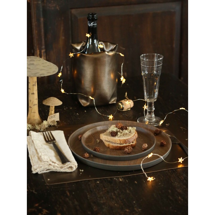 Slim stem glass necklace d6.5 h19 cm