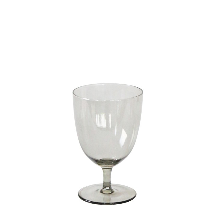 Grey colour glass goblet d.8,5 h13 cm