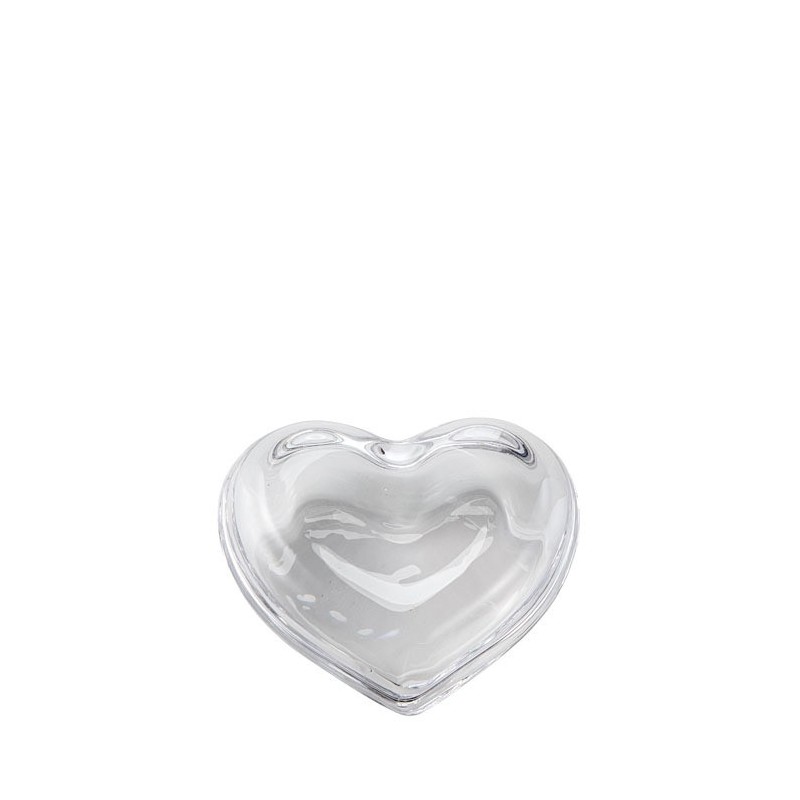 Boite en forme de coeur en verre 11 cm